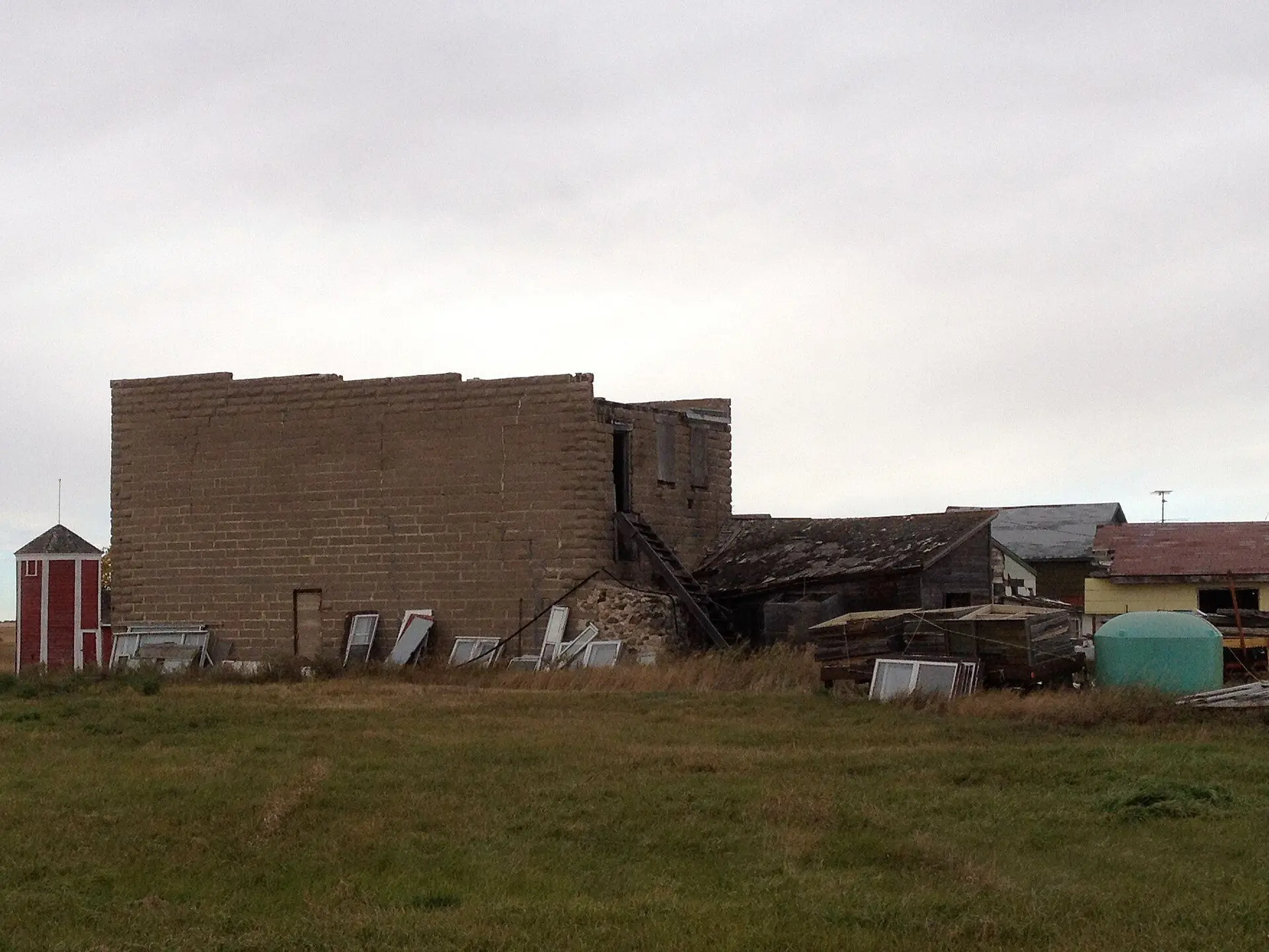 Abandoned buildings in the ghost town