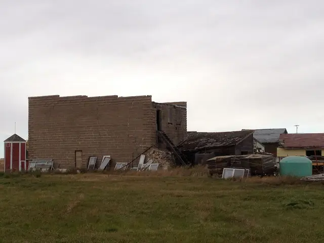 Abandoned buildings in the ghost town
